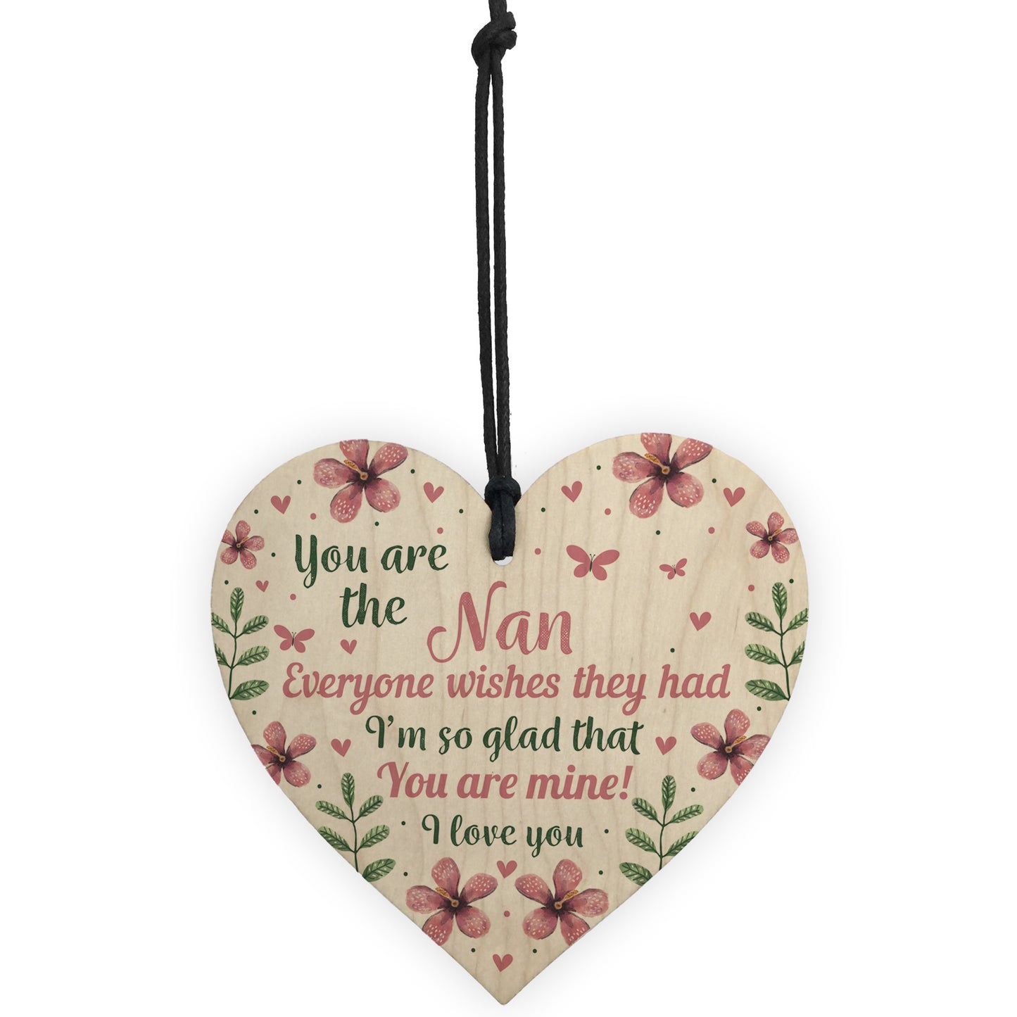 Nan Nanny Gift Wooden Sign Heart Gift For Birthday Mothers Day