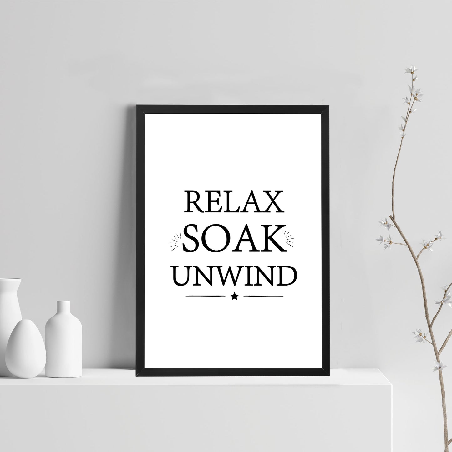 Bathroom Sign Hanging Wall Print Framed New Home Gift Home Decor