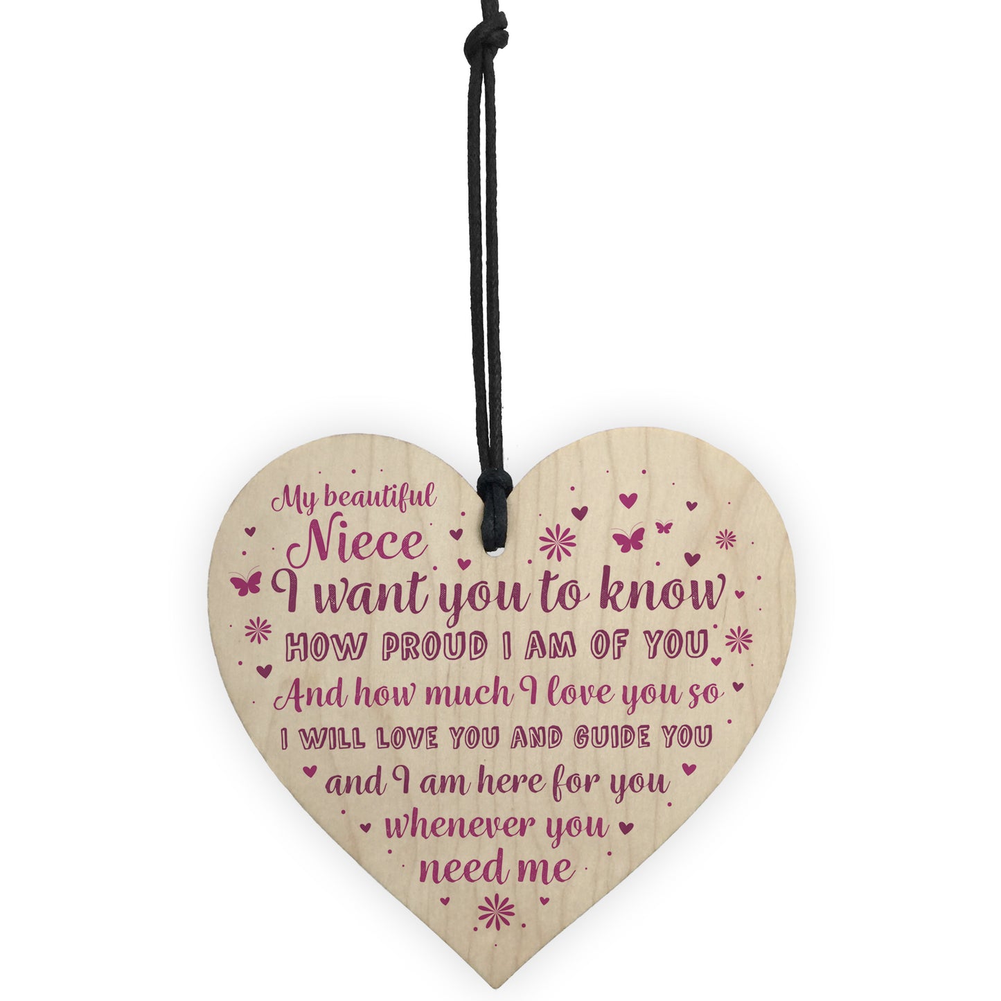 Niece Gifts From Auntie Uncle Christmas Birthday Wooden Plaque