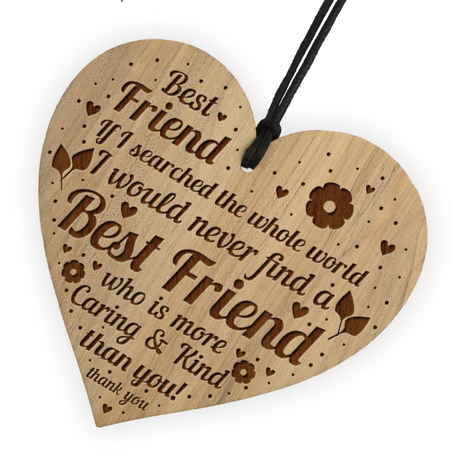 Engraved Heart Gift For Friend Bestie Christmas Birthday Gifts