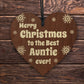 Auntie Gifts From Niece Nephew, Novelty Christmas Wooden Bauble