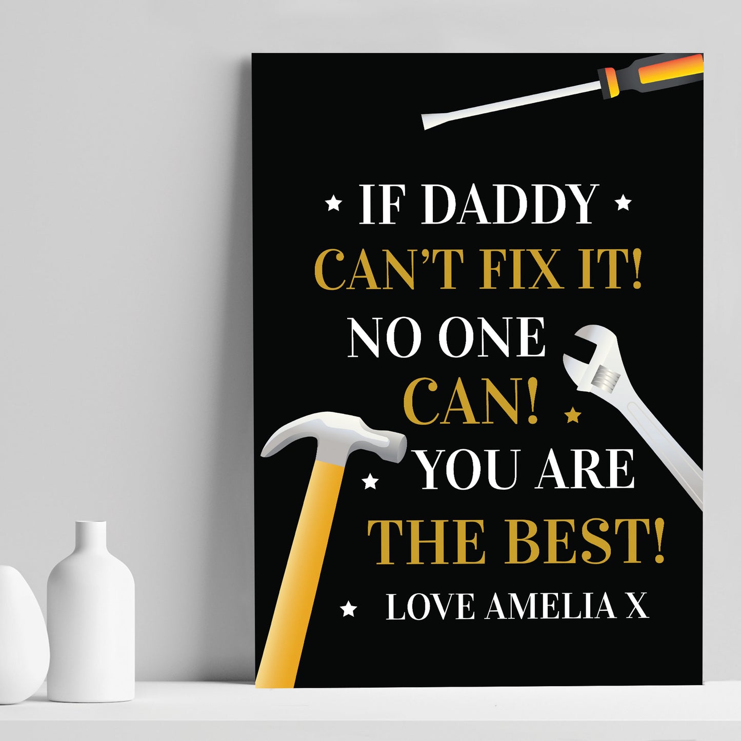 DADDY CANT FIX IT Funny Print For Daddy Birthday Christmas Gift