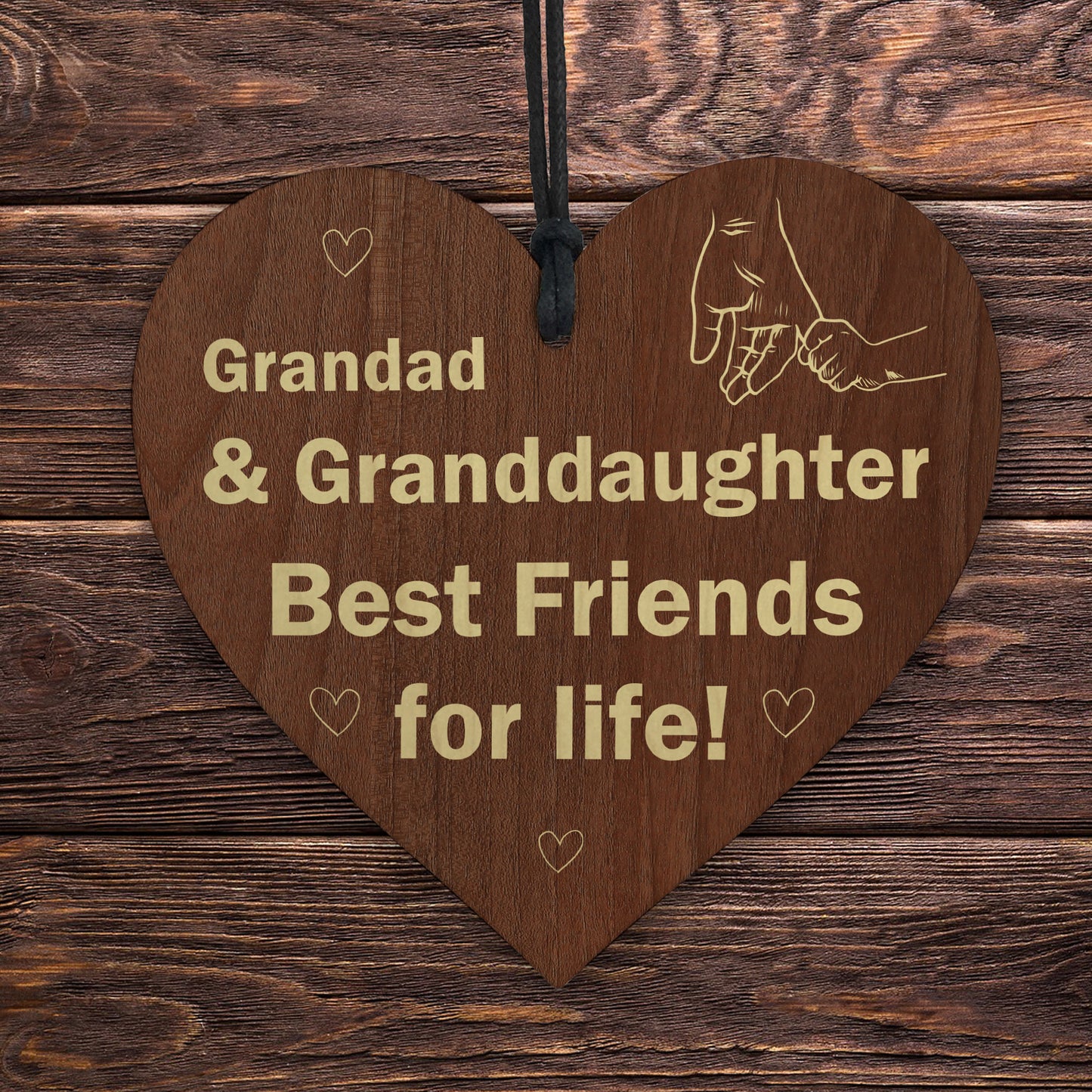Grandad Gifts From Granddaughter Wood Heart Fathers Day Birthday