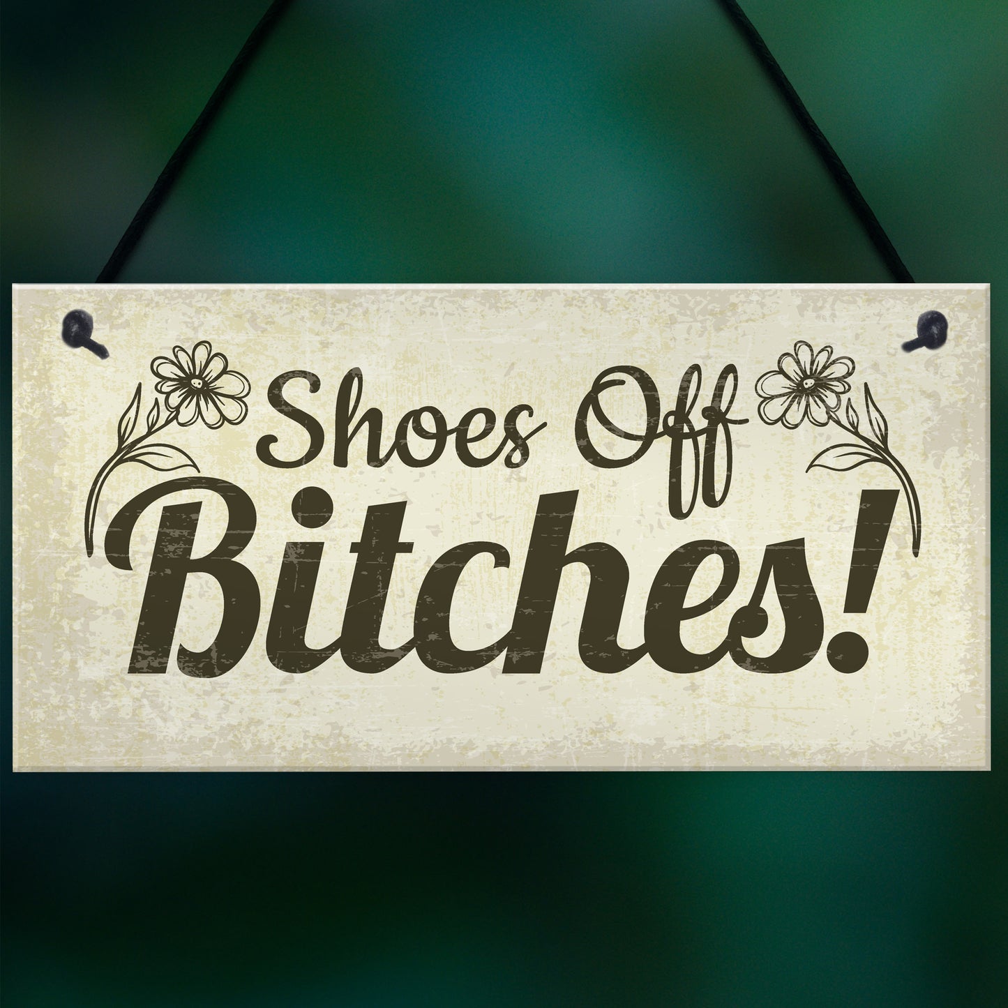 unny Take Your Shoes Off Sign Welcome Hanging Plaque Gifts