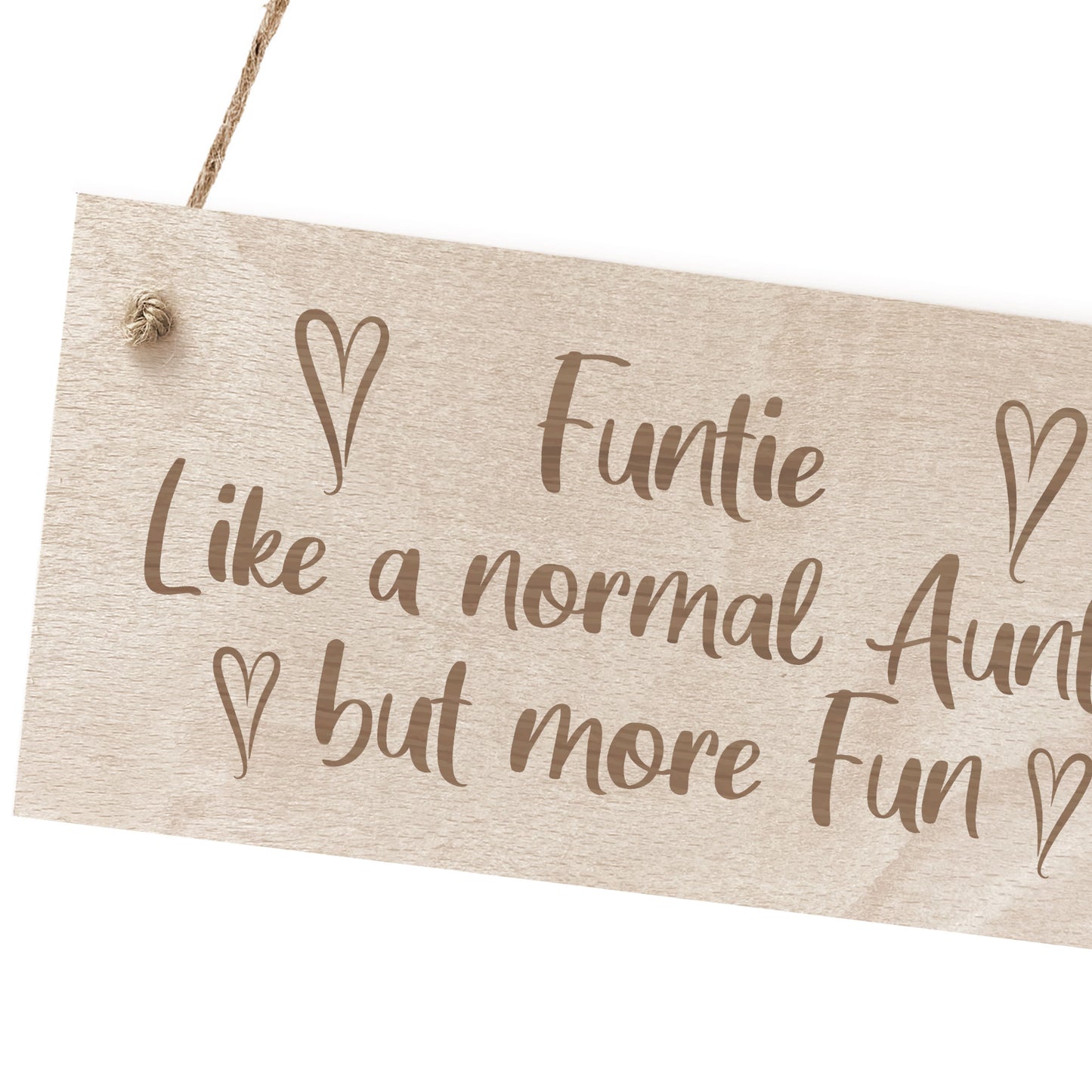 Funny Auntie Gift FUNTIE Engraved Sign Auntie Birthday Christmas