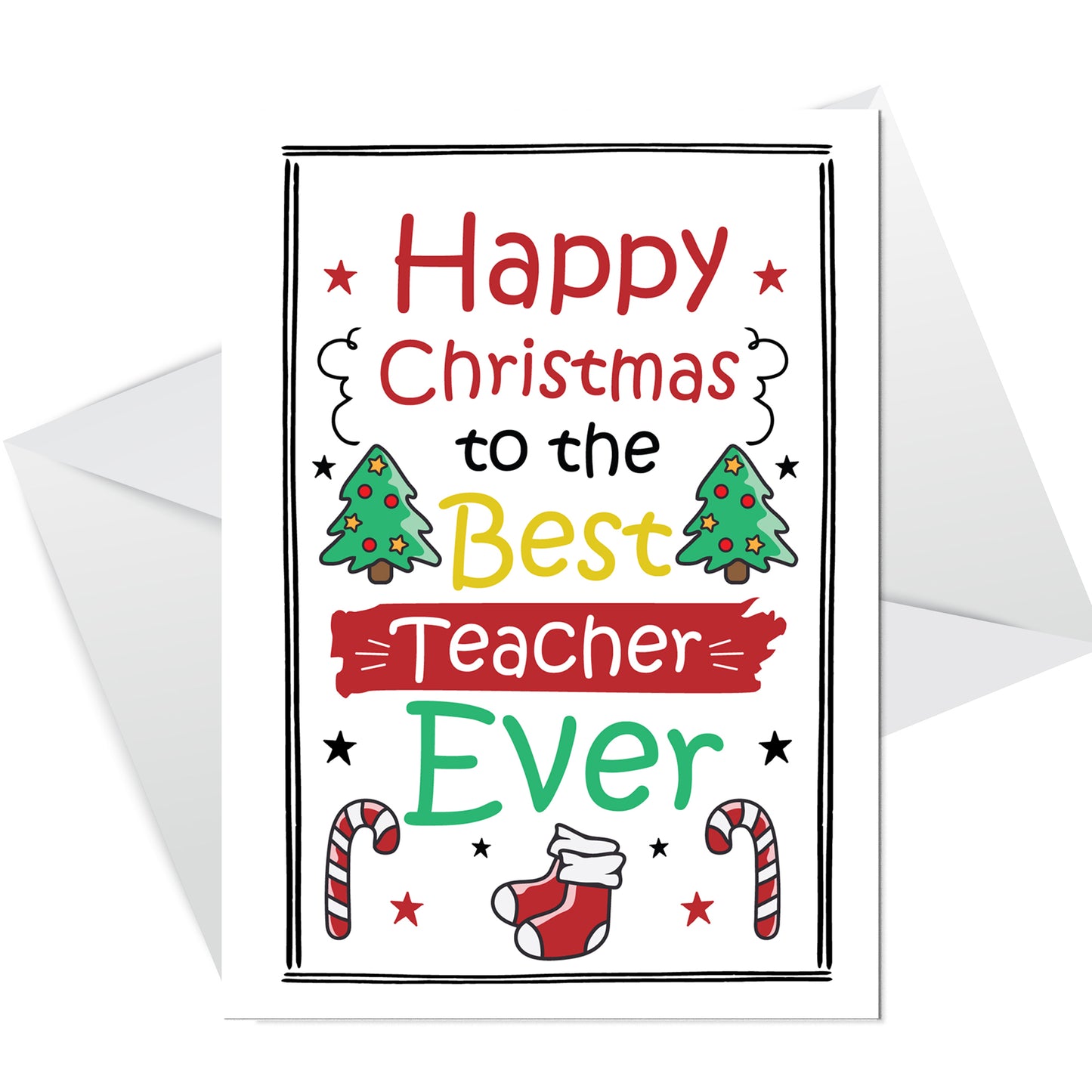 6 Cute Childrens Kids Christmas Cards School Pack For Class