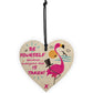 Be Yourself Hanging Wooden Heart Flamingo Party Gift For Women