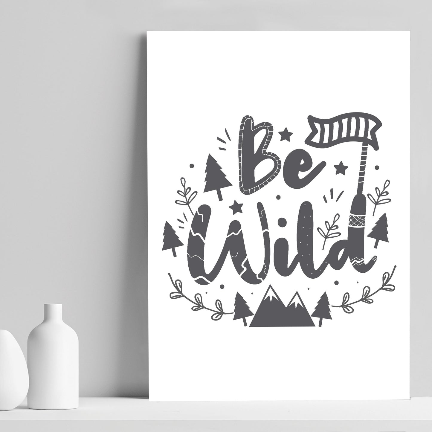 Grey Nursery Quote Print Boys Nursery Decor Girls Nursery Art