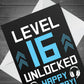 Funny 16th Birthday Card For Son Brother LEVEL 16 Humour Card