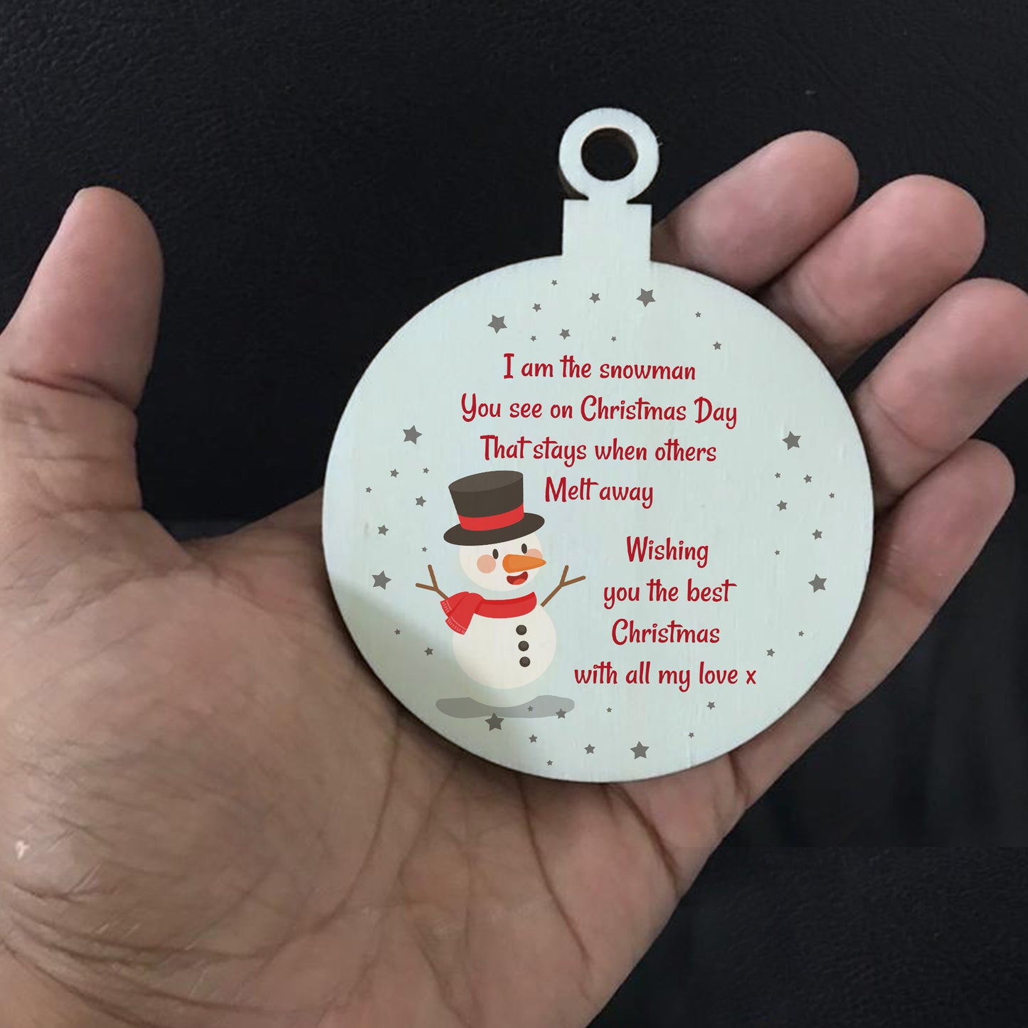 Wishing You The Best Christmas Tree Decoration Gift For Family