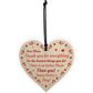 Thank You Plaque Wood Heart Mothers Day Gift From Daughter Son