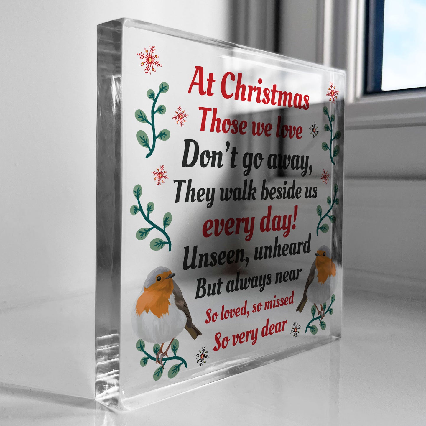Memorial Remembrance Christmas Plaque In Loving Memory