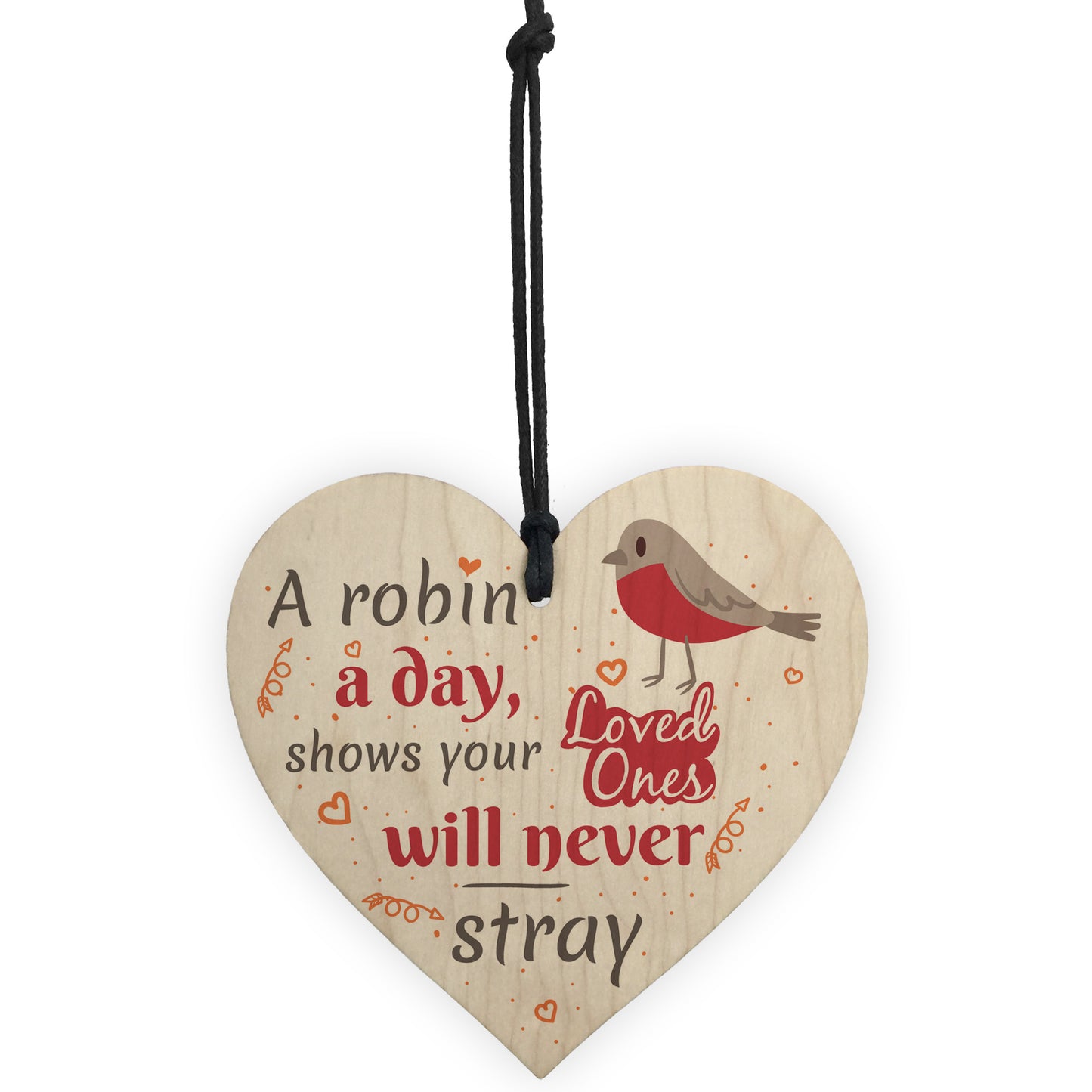 Robin Memorial Bereavement Family Mum Dad Love Hanging Plaque