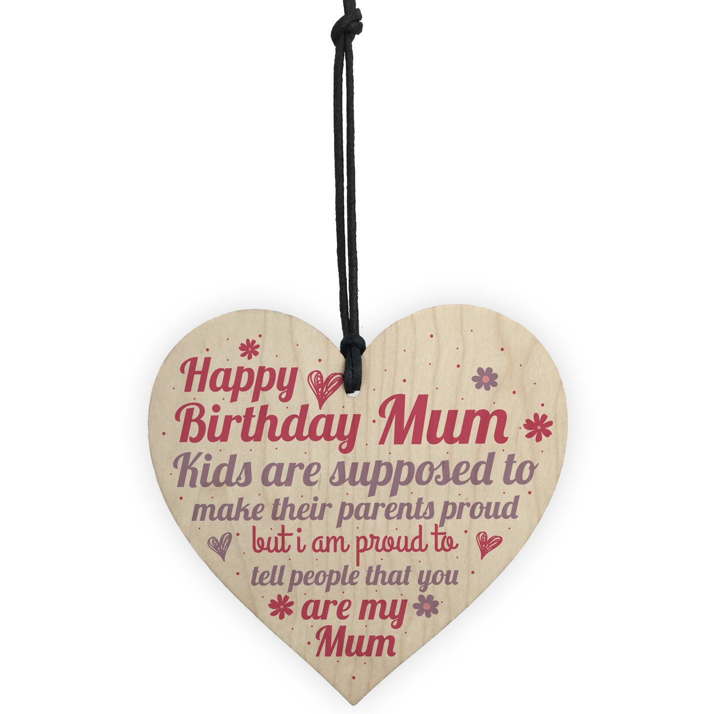 Special Mum Birthday Gift Wooden Heart Sign Card Keepsake Gift