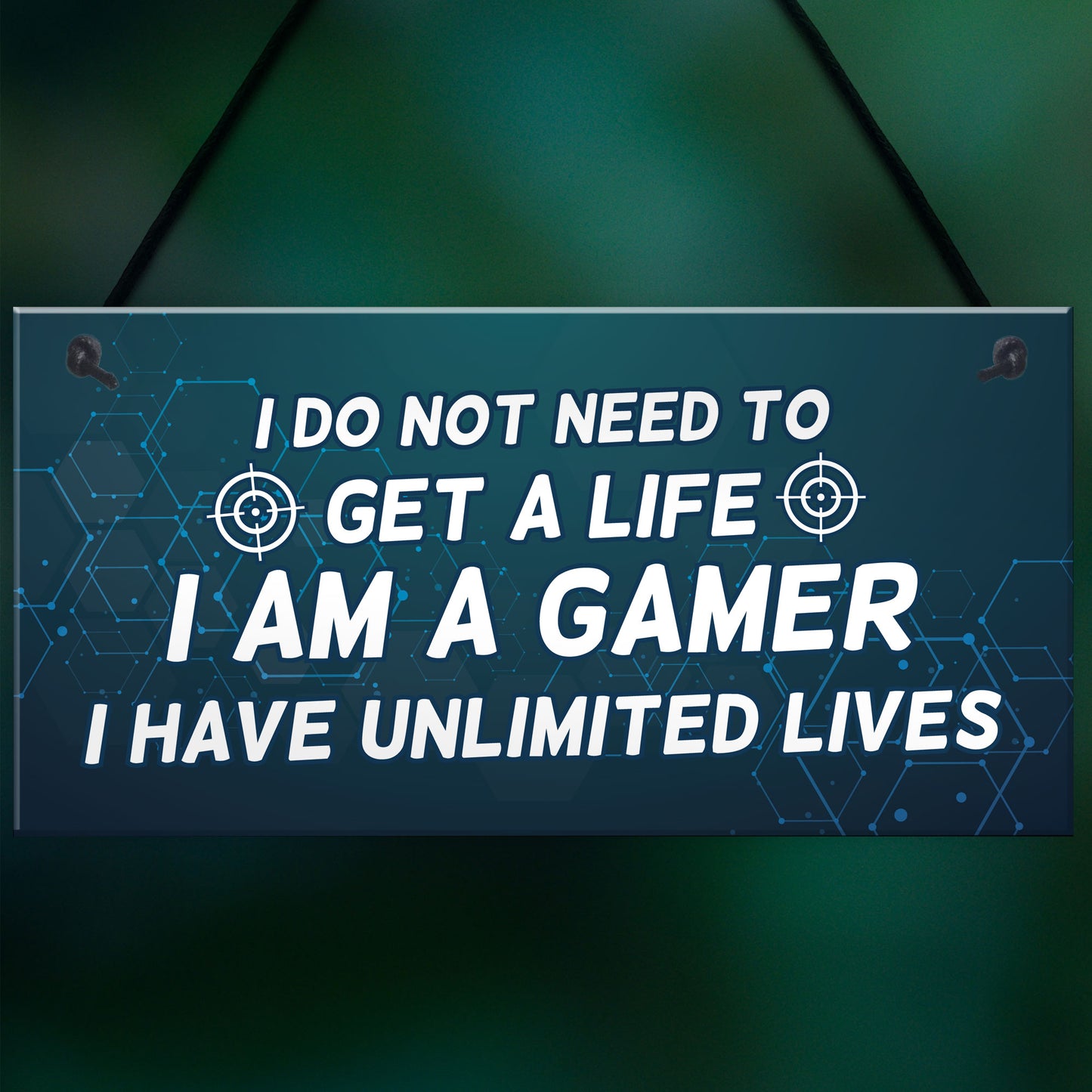IM A GAMER Sign Funny Gamer Gift Hanging Plaque For Bedroom