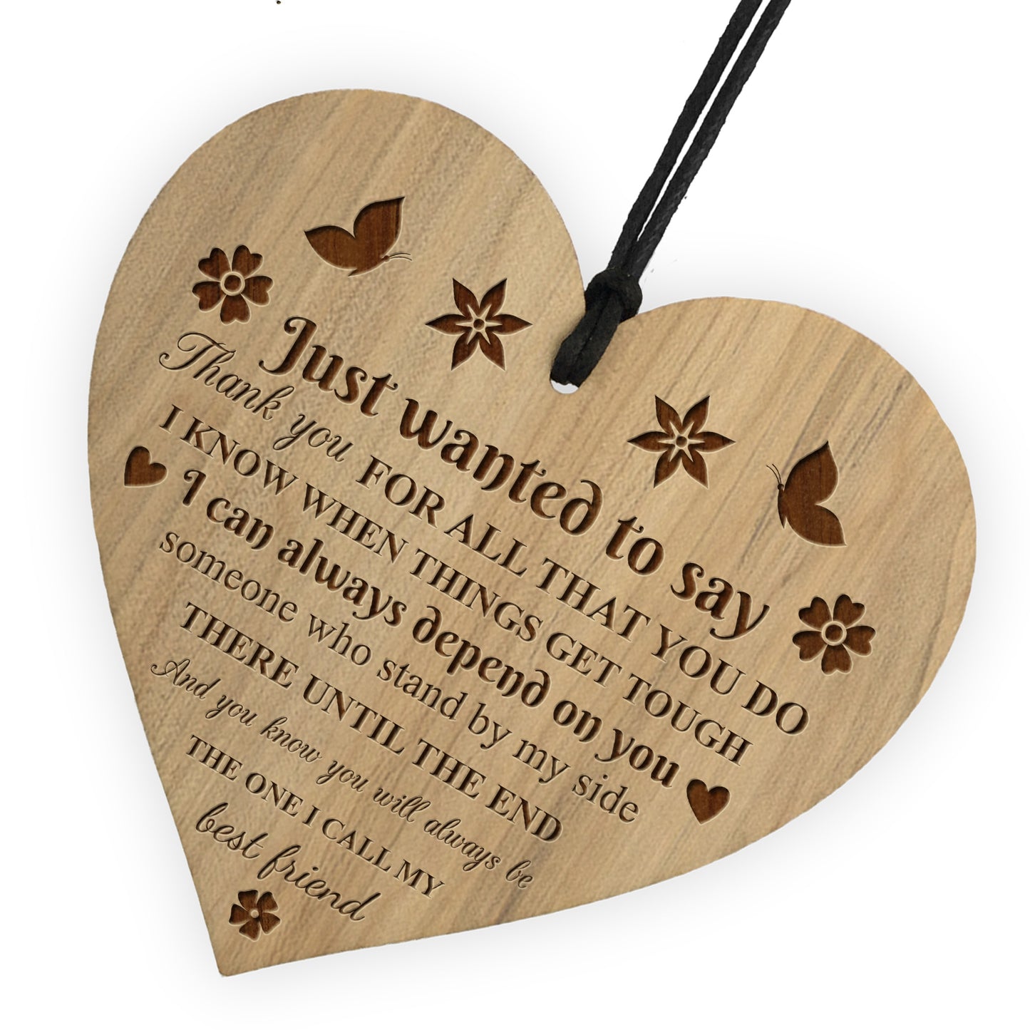 Friendship Gift For Her Engraved Heart Christmas Gift For Friend
