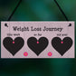 Weight Loss Tracker Chalkboard Hanging Plaque Sign