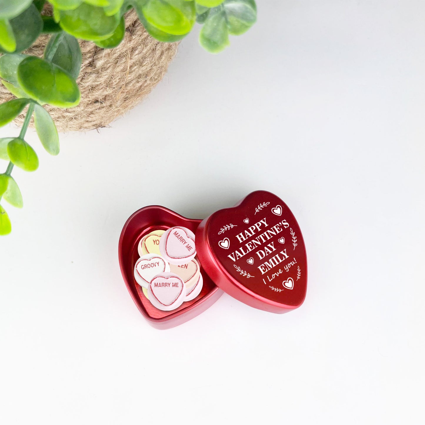Personalised Valentines Gift For Her Him Tin Couple Gifts