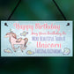 Happy Birthday Novelty Beautiful Unicorn Friendship Bestie Gift