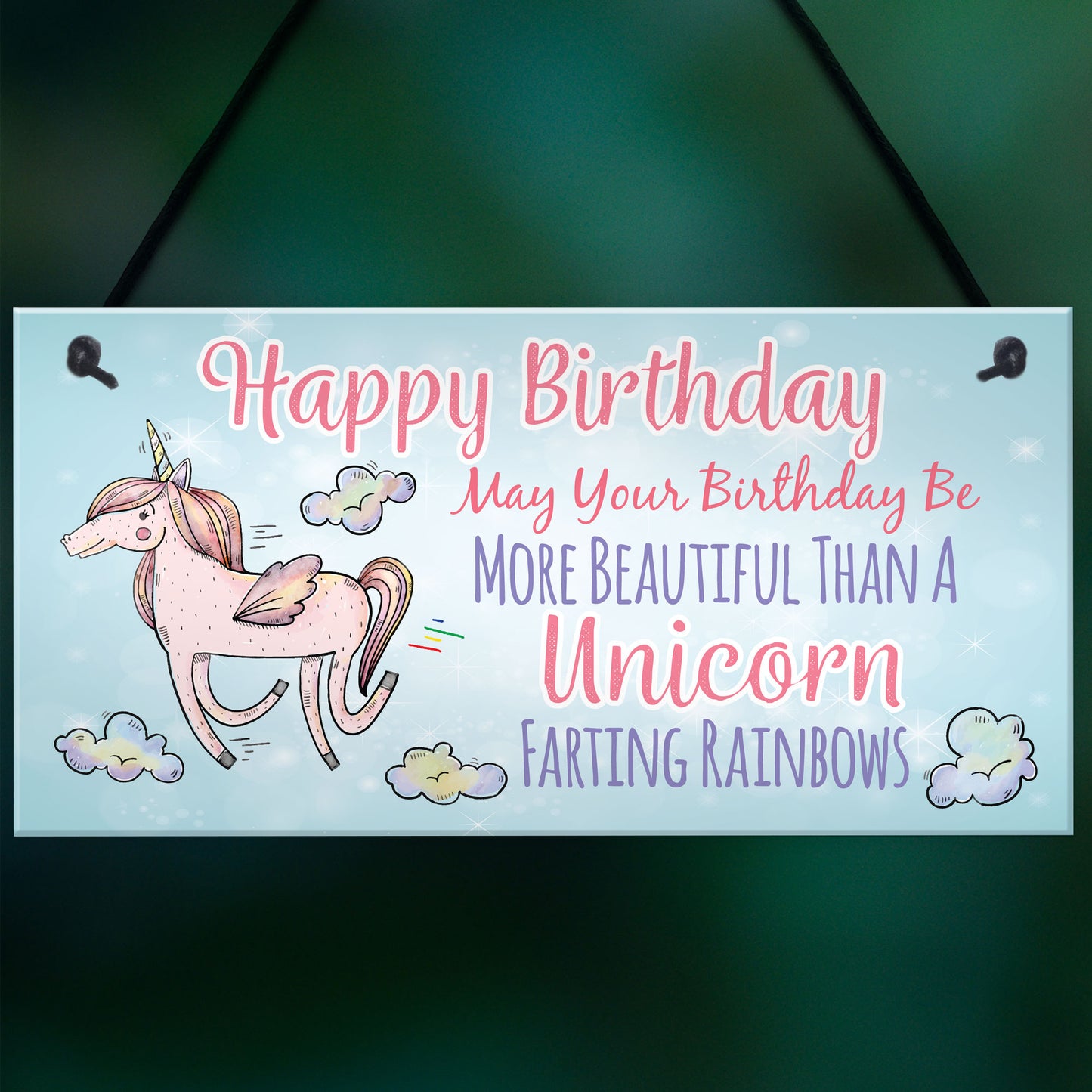 Happy Birthday Novelty Beautiful Unicorn Friendship Bestie Gift