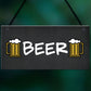 Beer Sign Hanging Home Bar Man Cave Pub Garage Sign Beer Gift