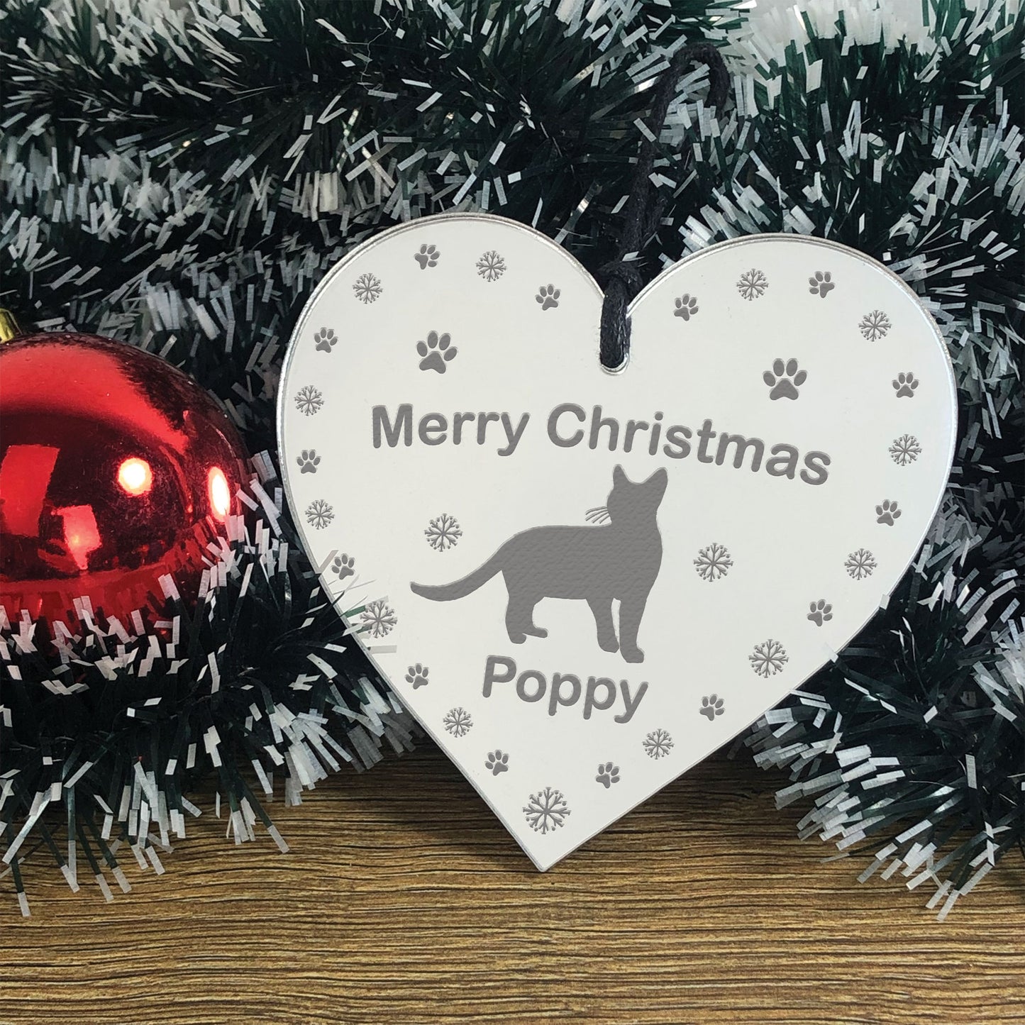 Christmas Gift For Cat Personalised Christmas Tree Decoration