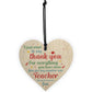 Handmade Wooden Hanging Plaque Thank You Gift For Teacher