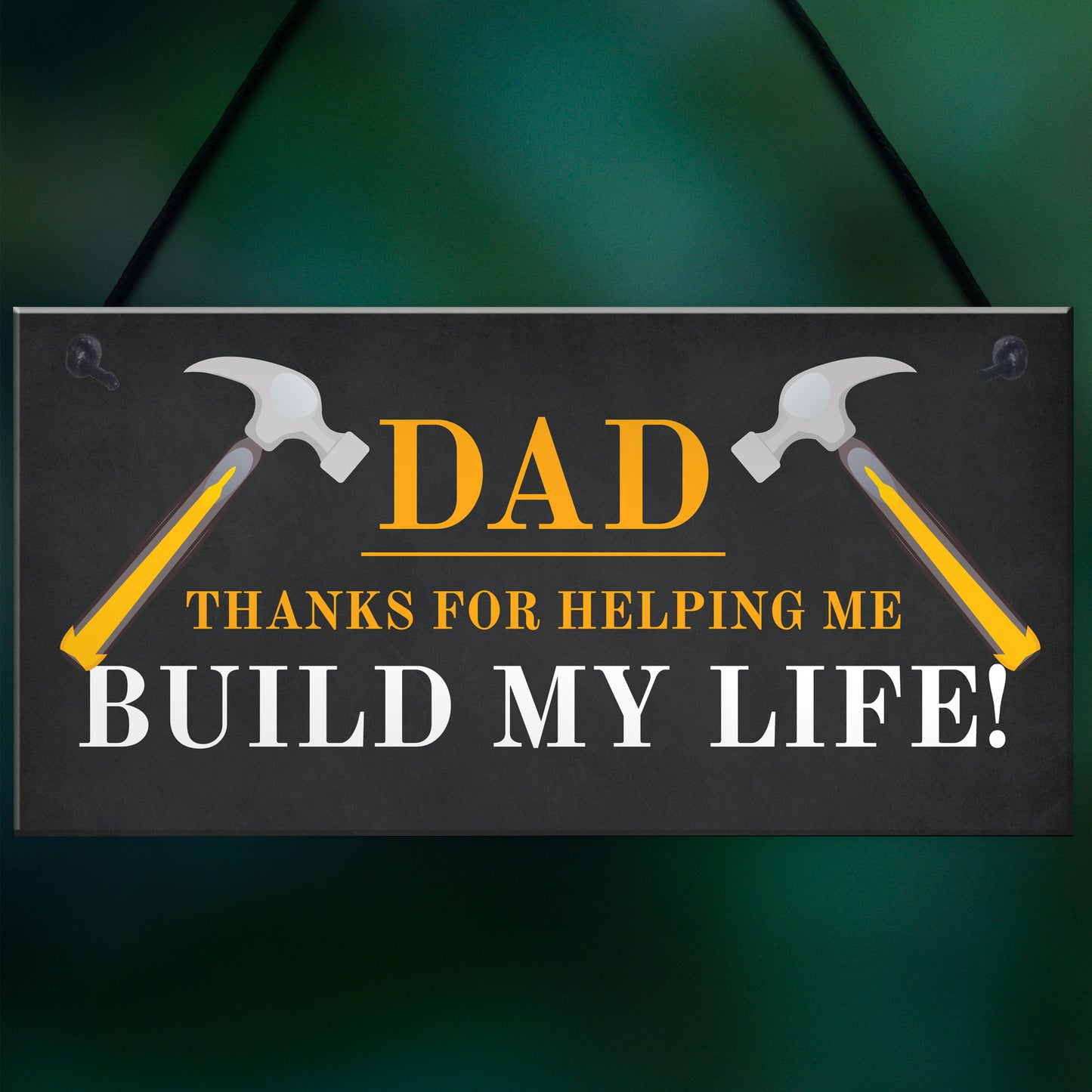 Dad Thank You Novelty Hanging Sign Christmas Birthday Dad Gift