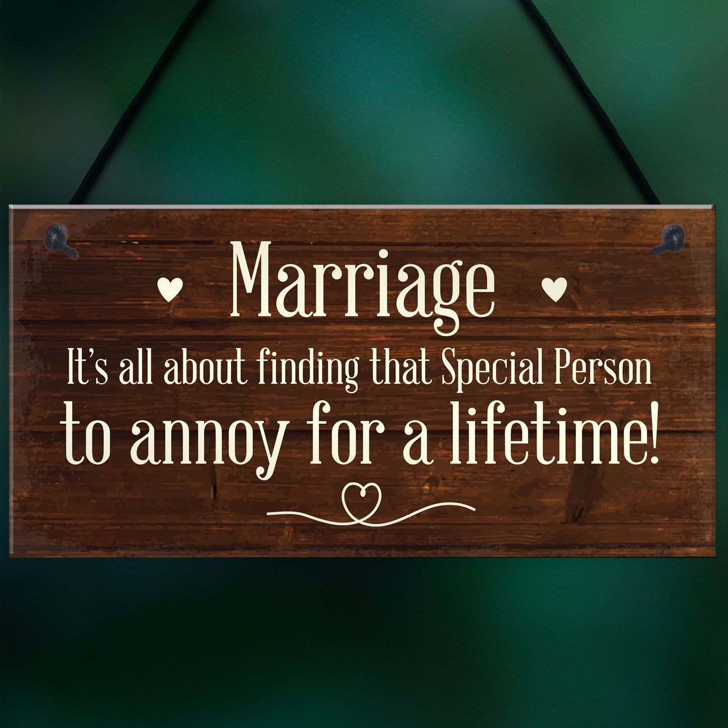Marriage Sign Hanging Wall Decor Anniversary Wedding Anniversary
