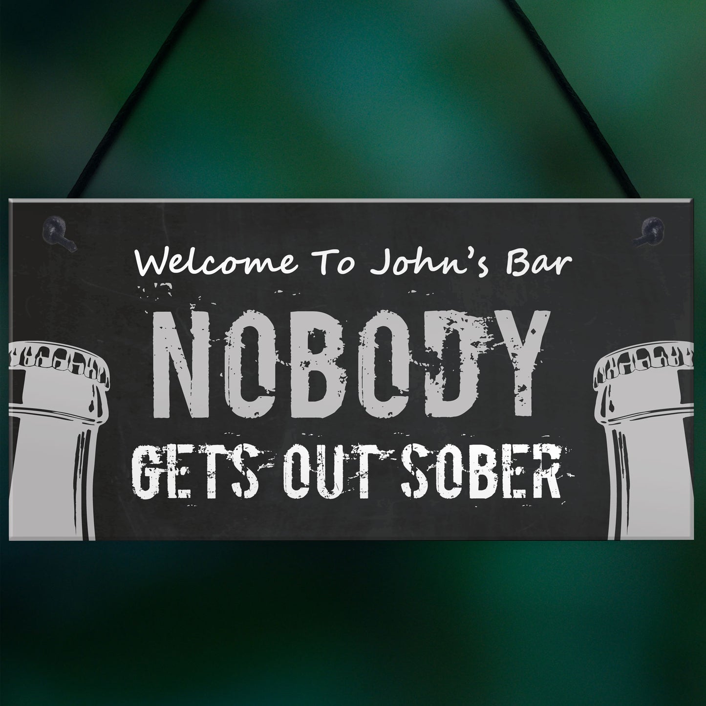 Funny Home Bar Sign Personalised Alcohol Beer Gift Man Cave Pub
