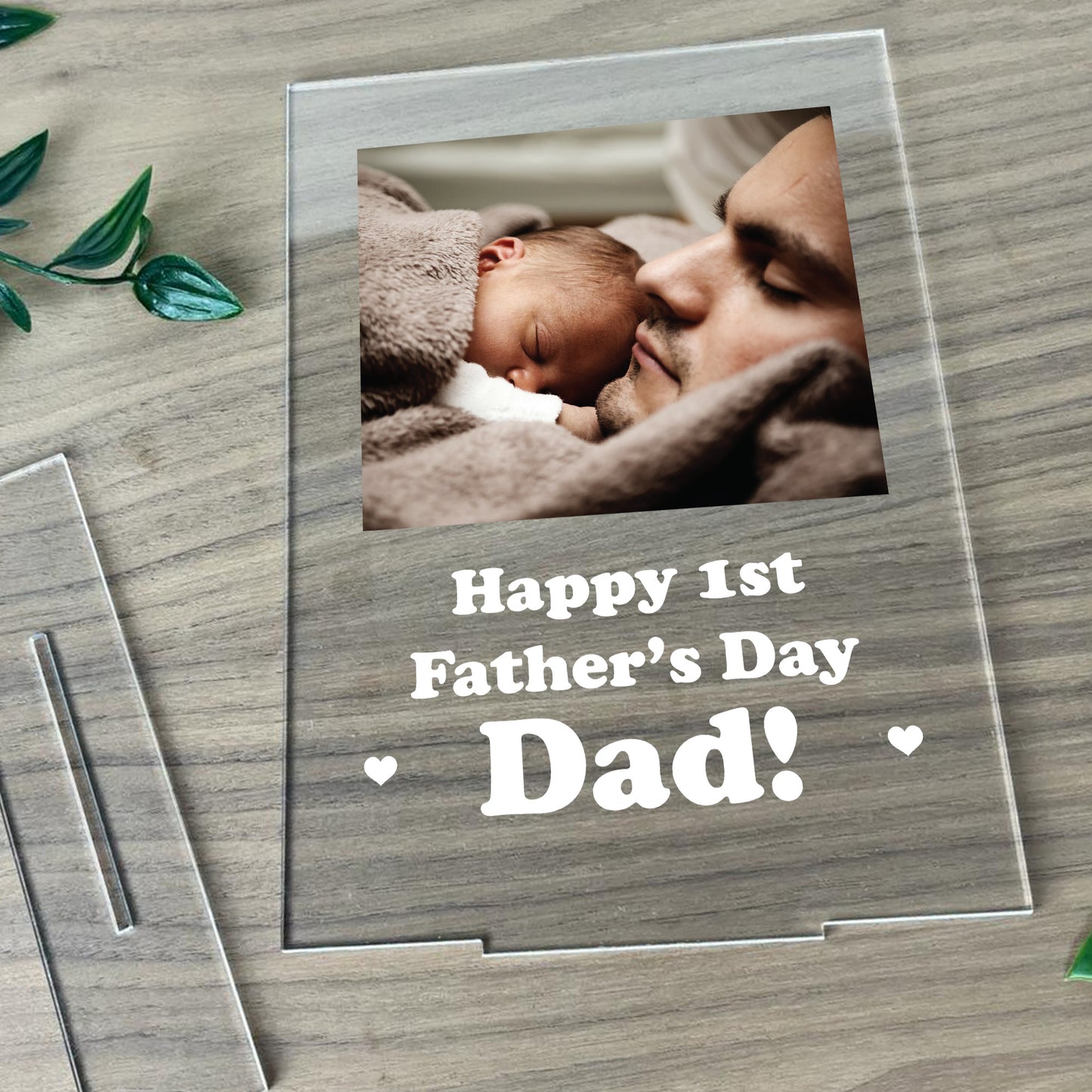 Personalised First 1st Fathers Day Plaque Gift For Dad Daddy