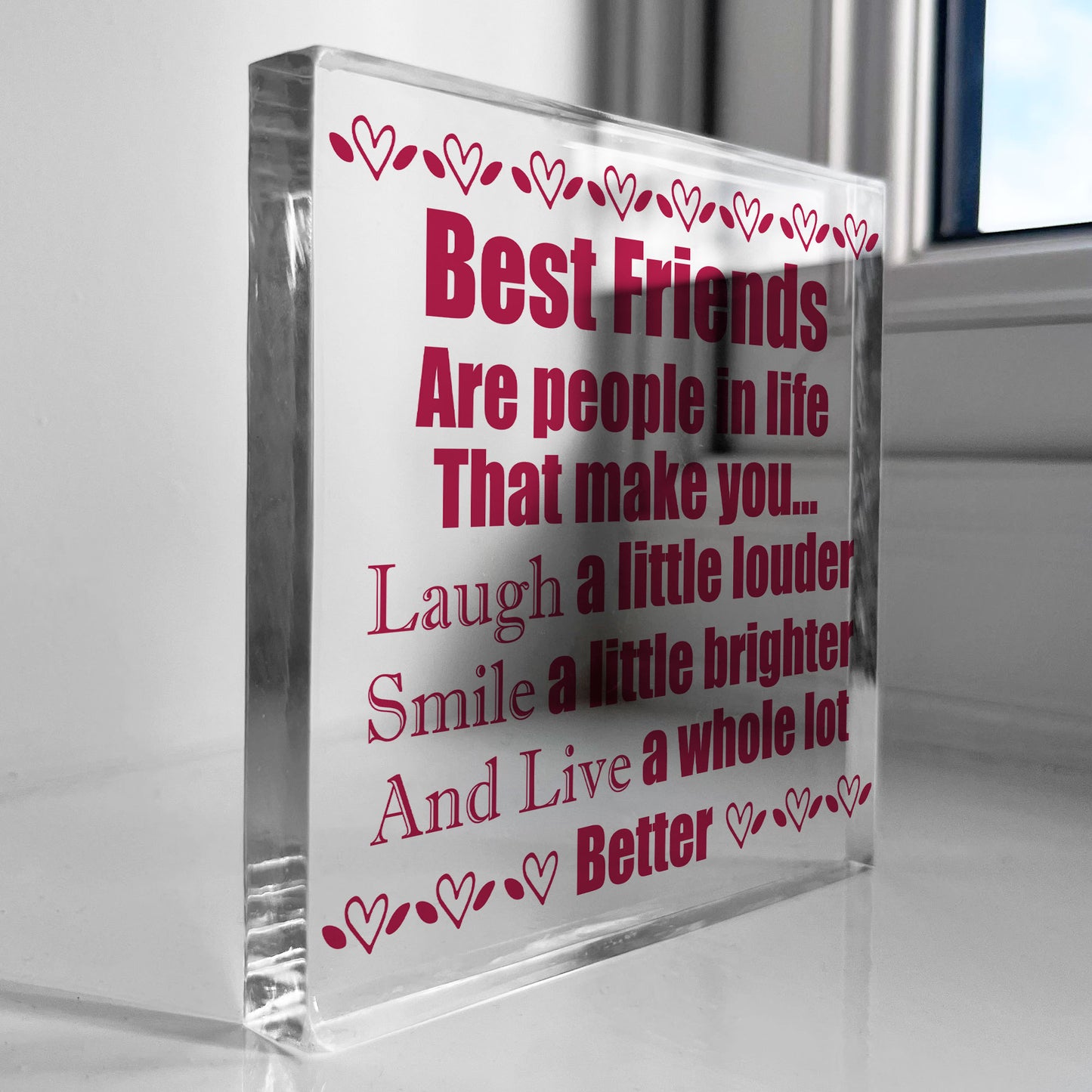 Best Friend Gifts For Christmas Acrylic Plaque Friendship Gifts