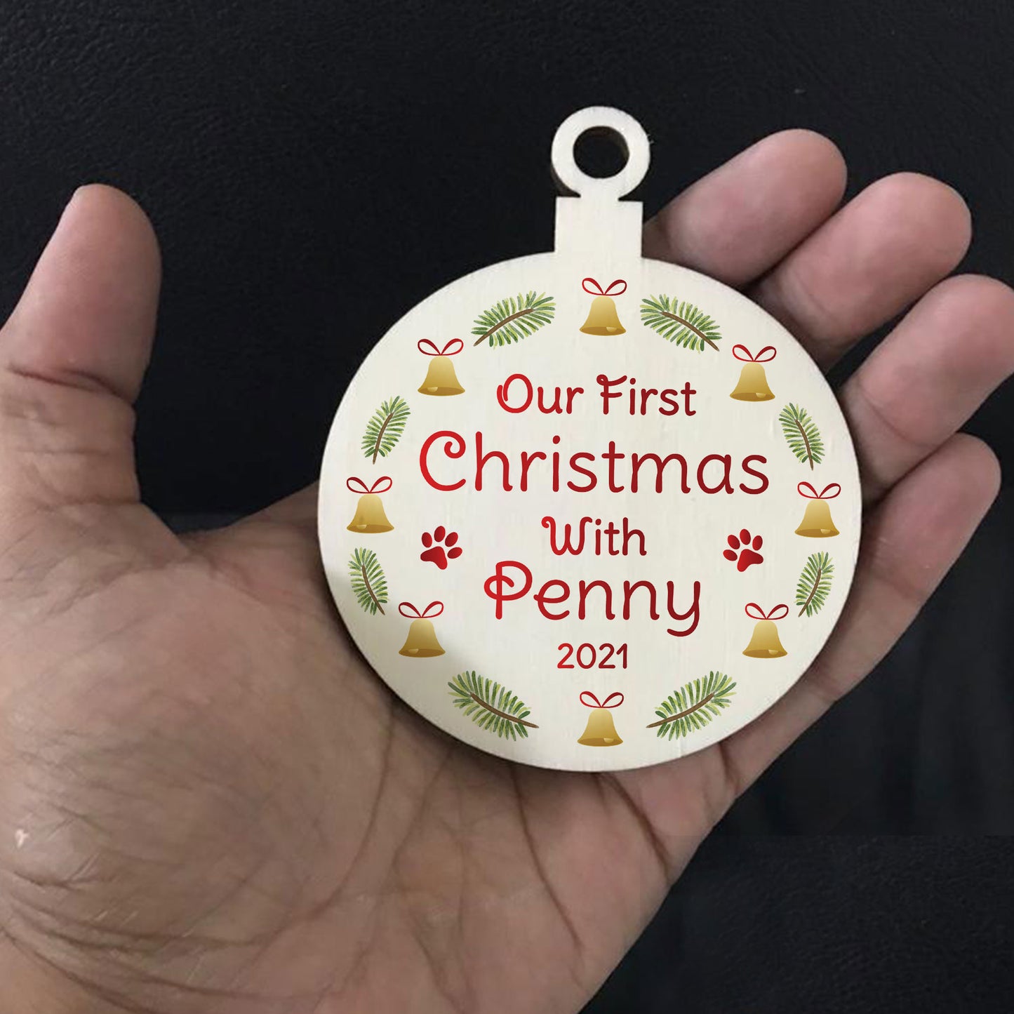 Our First Christmas With Any Name Pet Dog Cat Gift Personalised