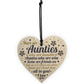 Auntie Gift Wooden Heart Auntie Decoration THANK YOU Gift Auntie