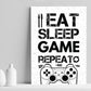 Boys Bedroom Decor White Gaming Print For Wall Boys Bedroom