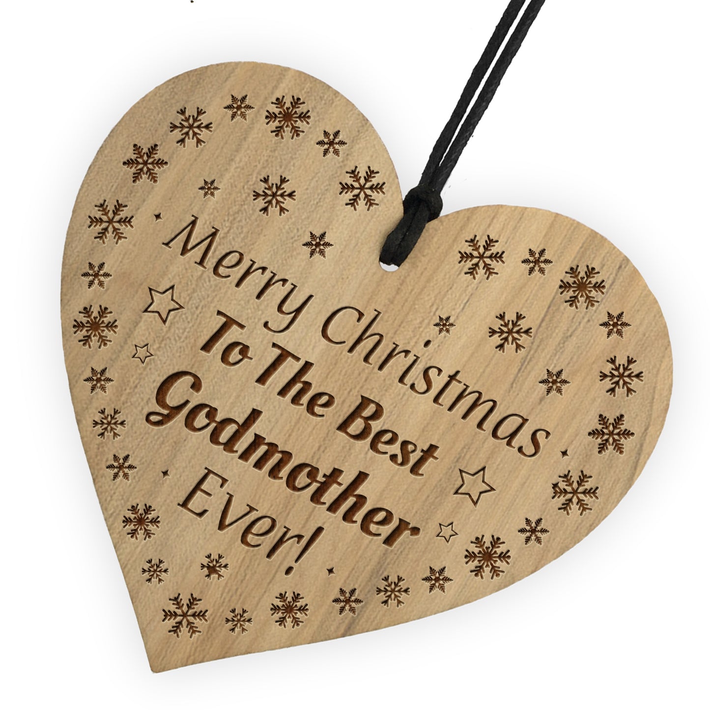 Godmother Gifts Christmas Engraved Heart Thank You Godparent