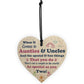 Auntie And Uncle Gifts Wooden Heart Auntie Uncle Birthday Xmas