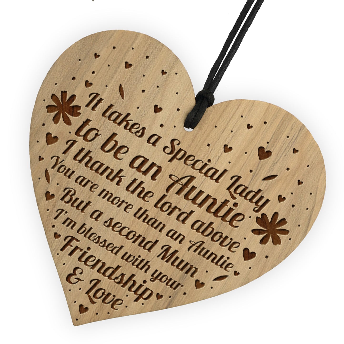 Auntie Present Engraved Heart Birthday Christmas Gift For Auntie