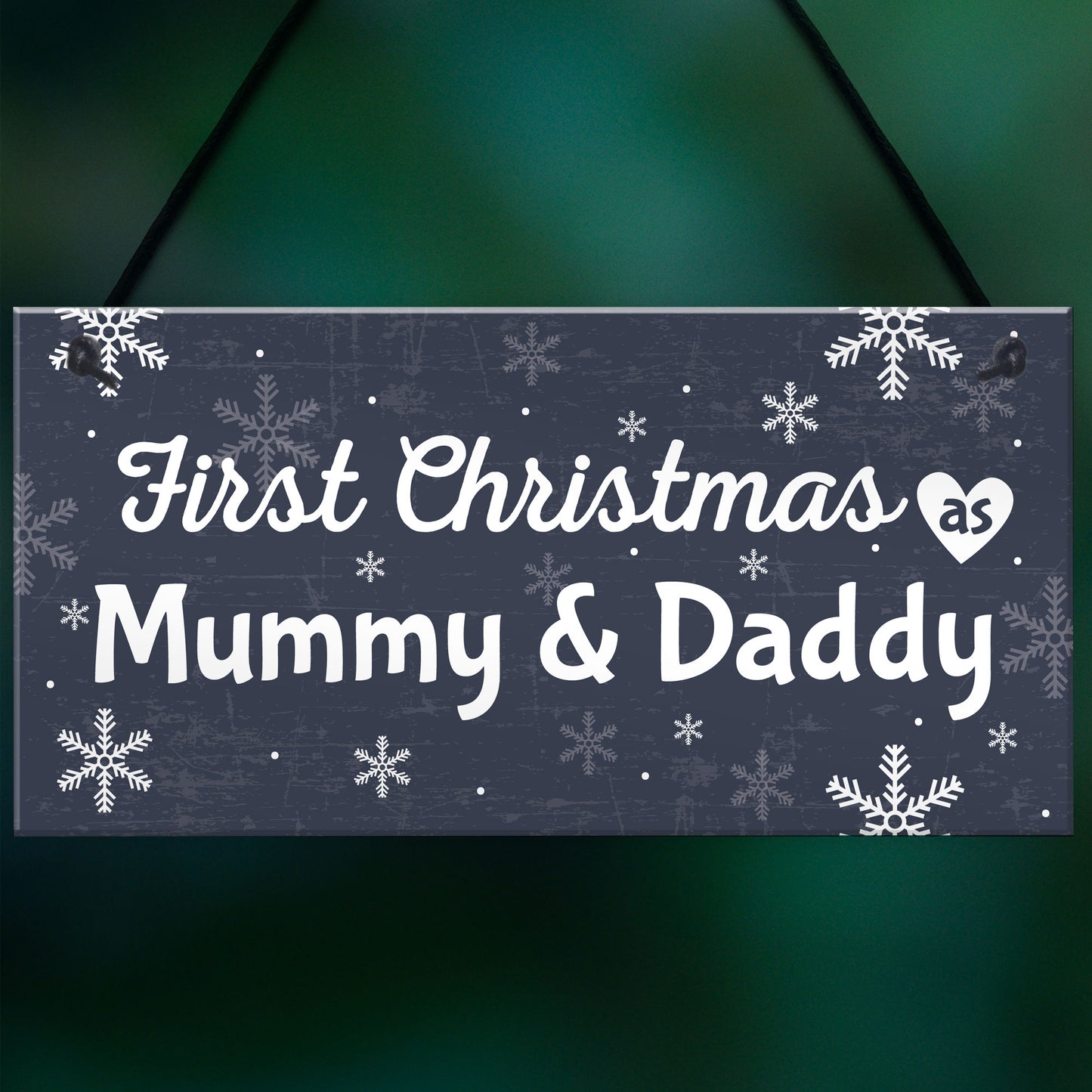 First 1st Christmas As Mummy Daddy Plaque Baby Xmas Gift