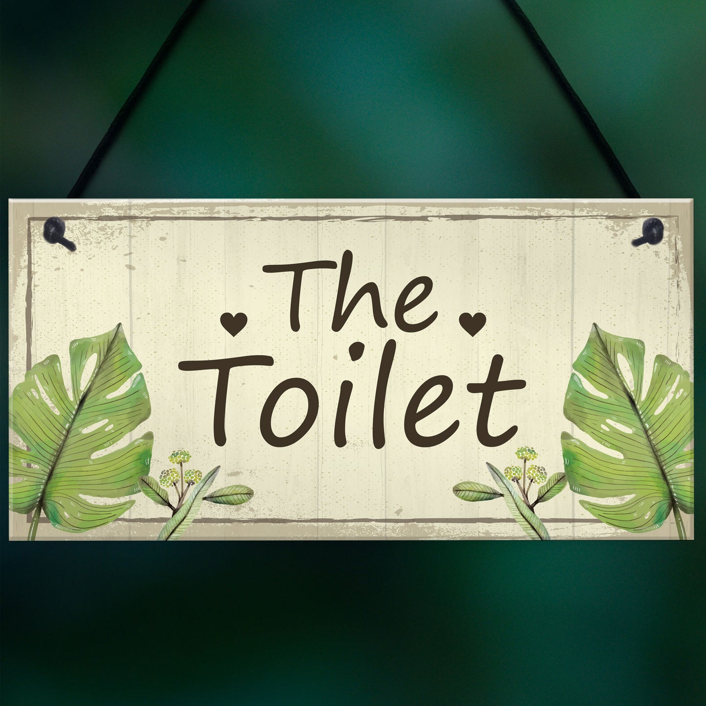 Shabby Chic Toilet Sign Door Plaque Bathroom Sign Home Decor