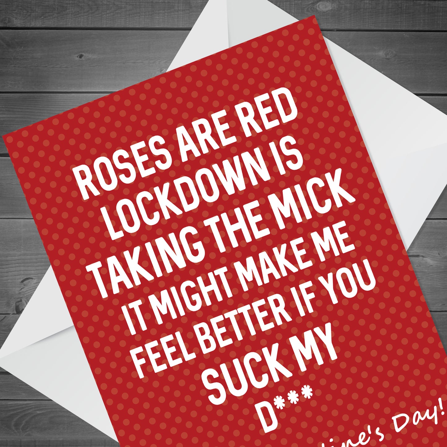 RUDE Valentines Day Card For Girlfriend Cheeky Naughty Humour