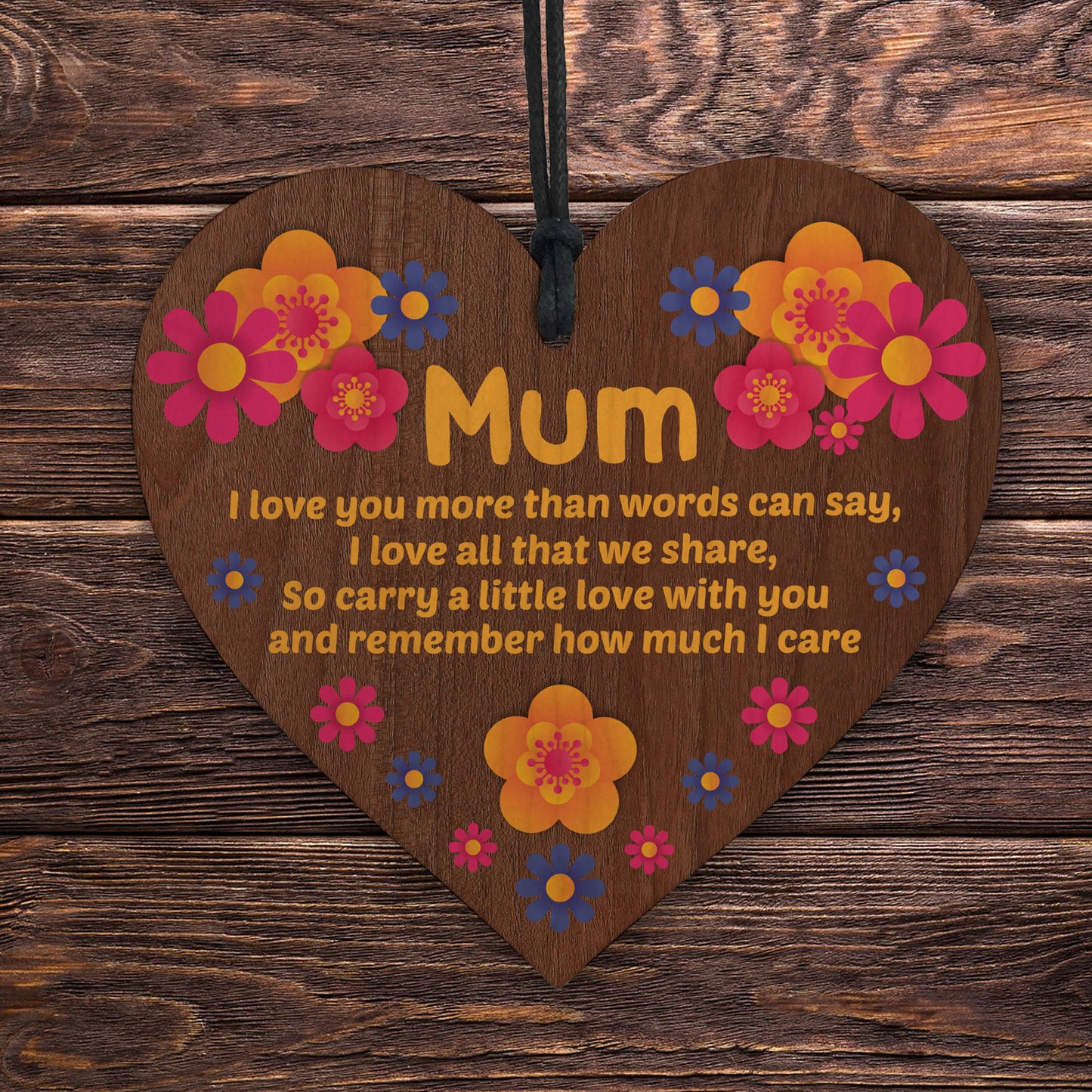 Beautiful Gift For Mum For Mothers Day Birthday Wooden Heart
