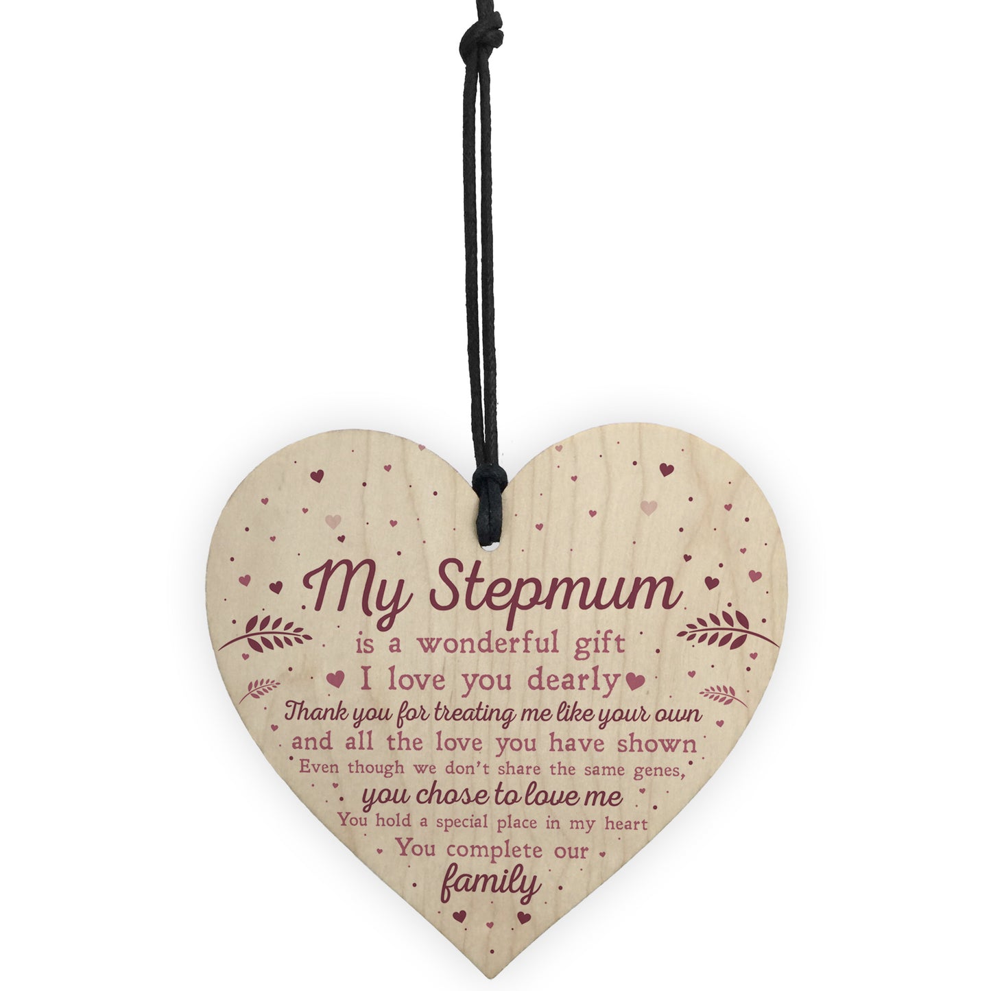 Step Mum Birthday Christmas Gifts From Daughter Son Wood Heart