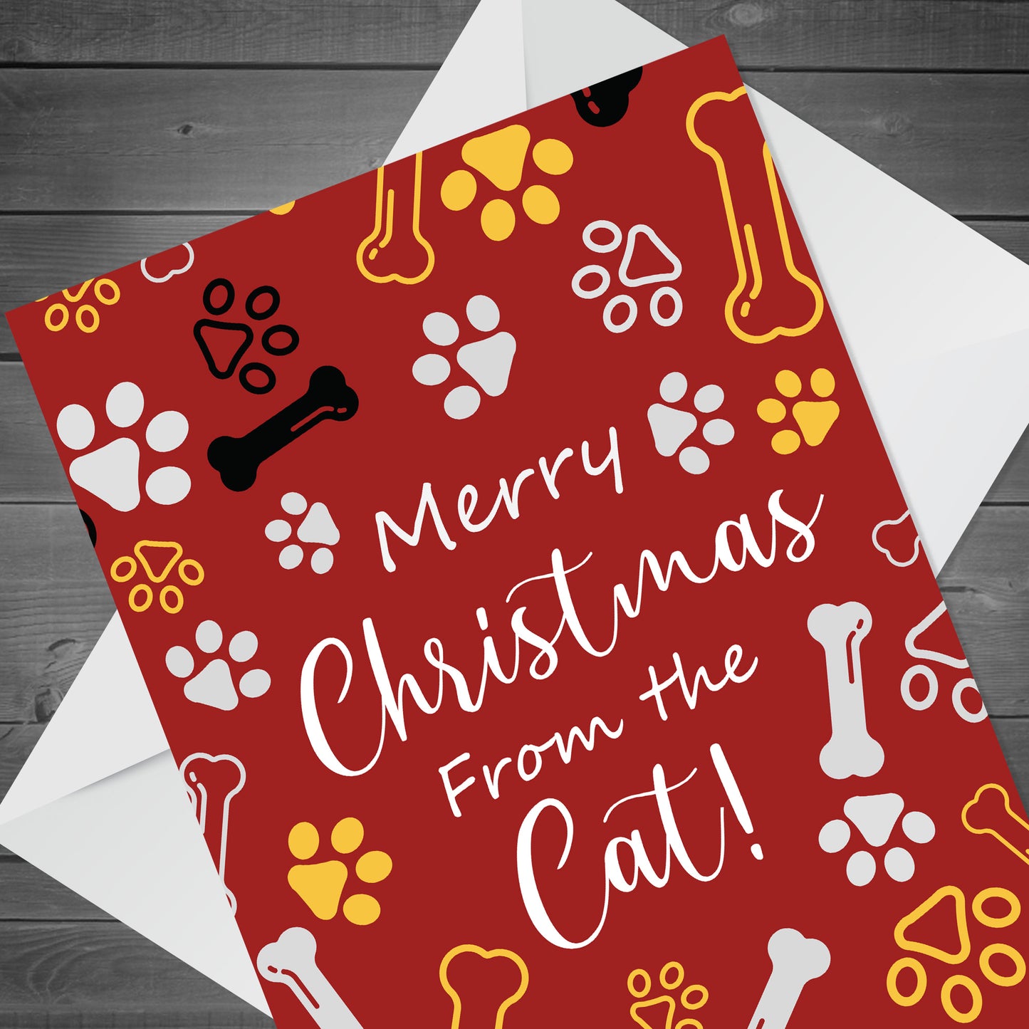 Merry Christmas Card From The Cat Funny Christmas Card For Mum