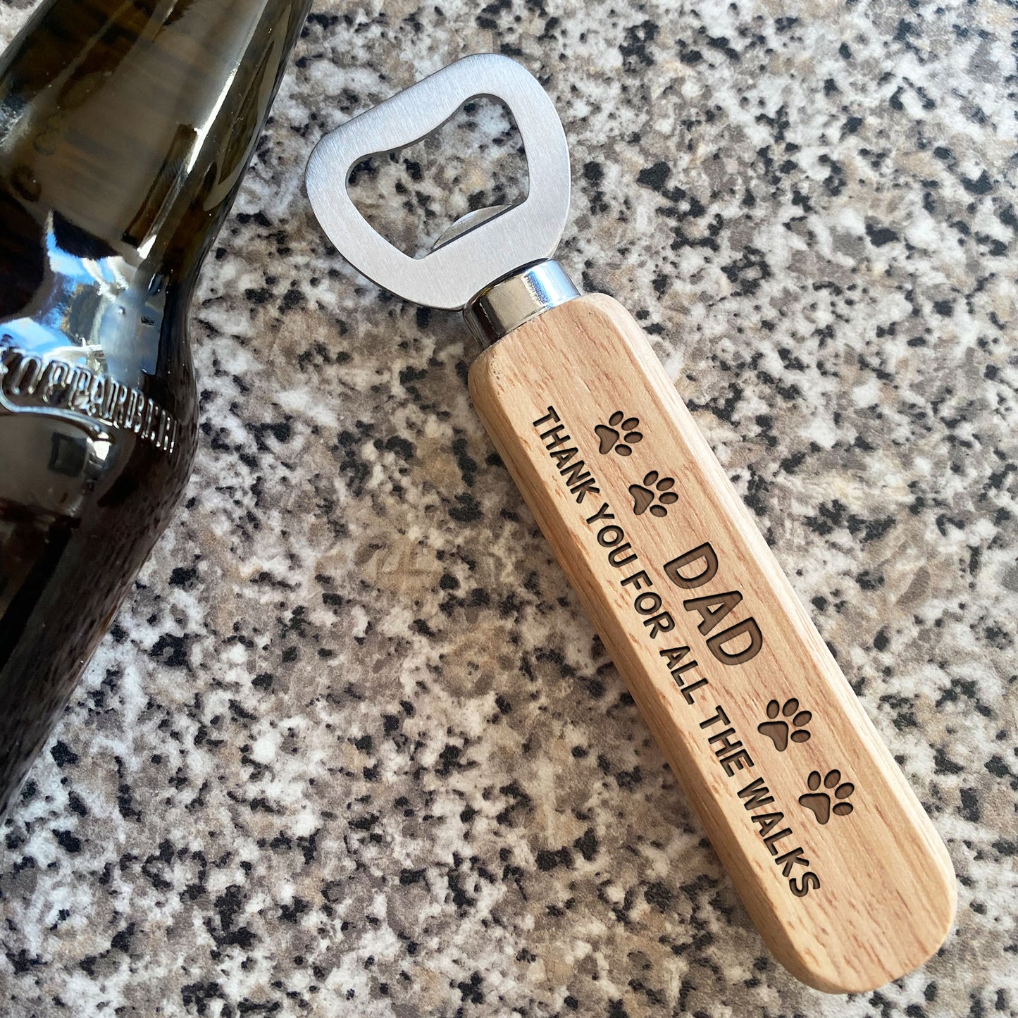 Dad Gift From Dog Engraved Bottle Opener Fathers Day Birthday