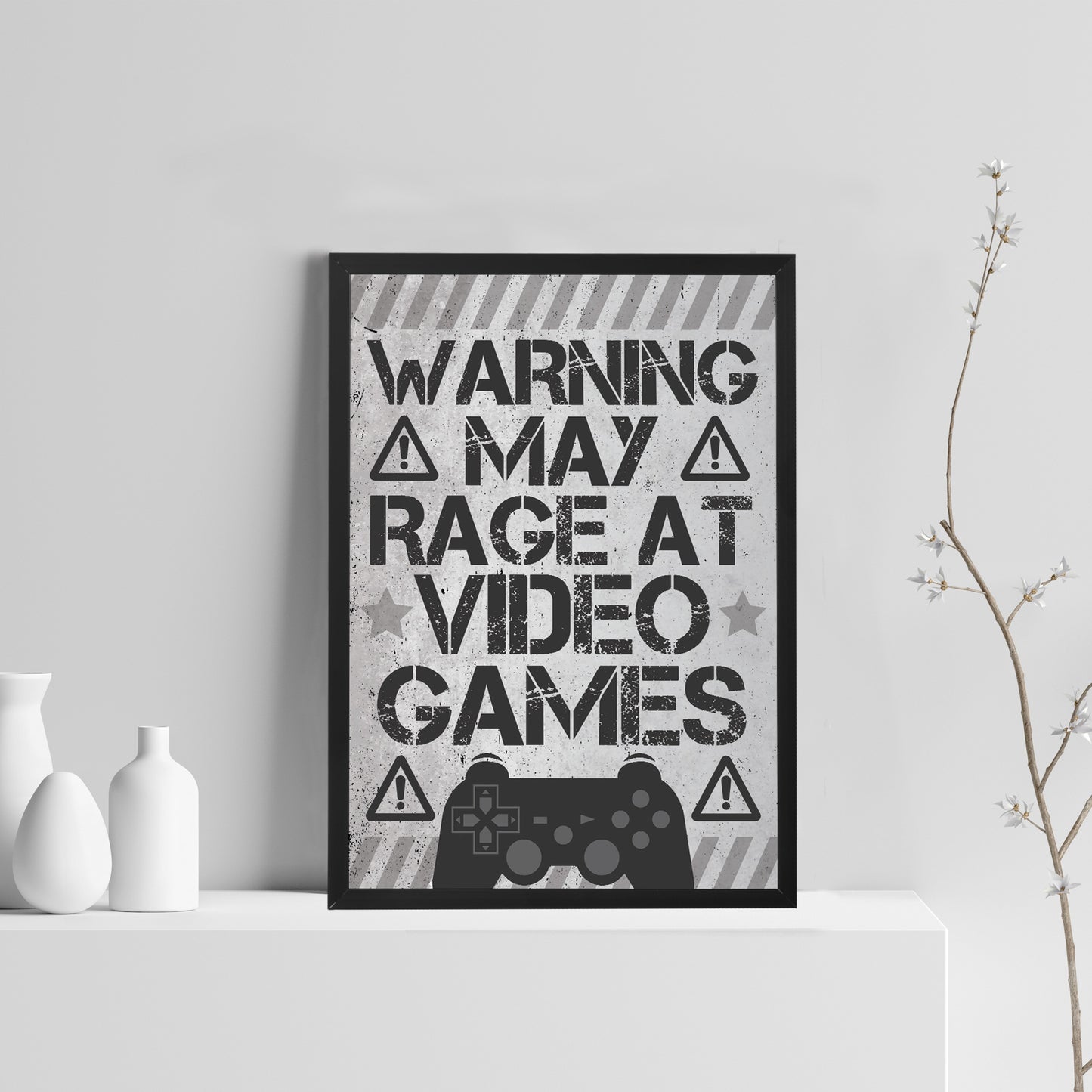 Funny Gamer Gift Gamer Print Framed Gaming Sign For Wall Boys