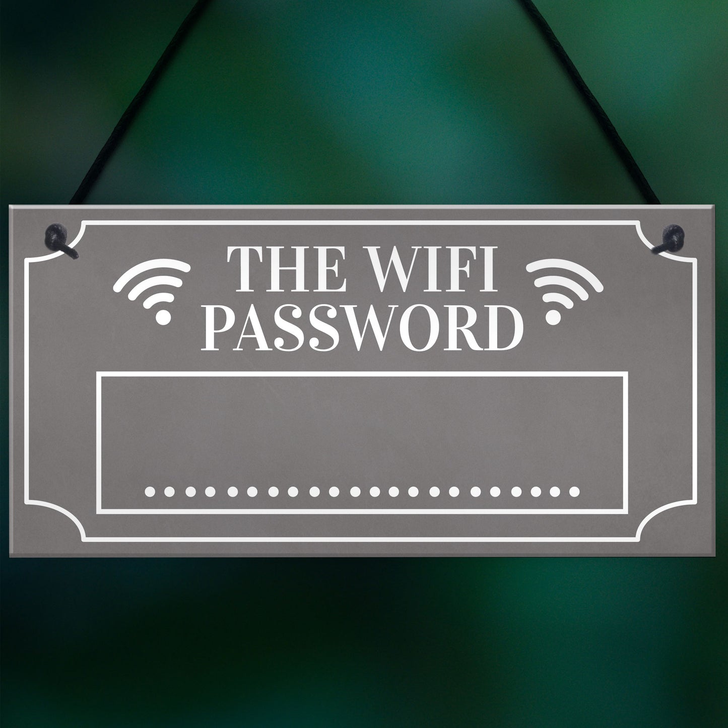 Grey Wifi Password Hanging Home Internet Decor Sign New Home