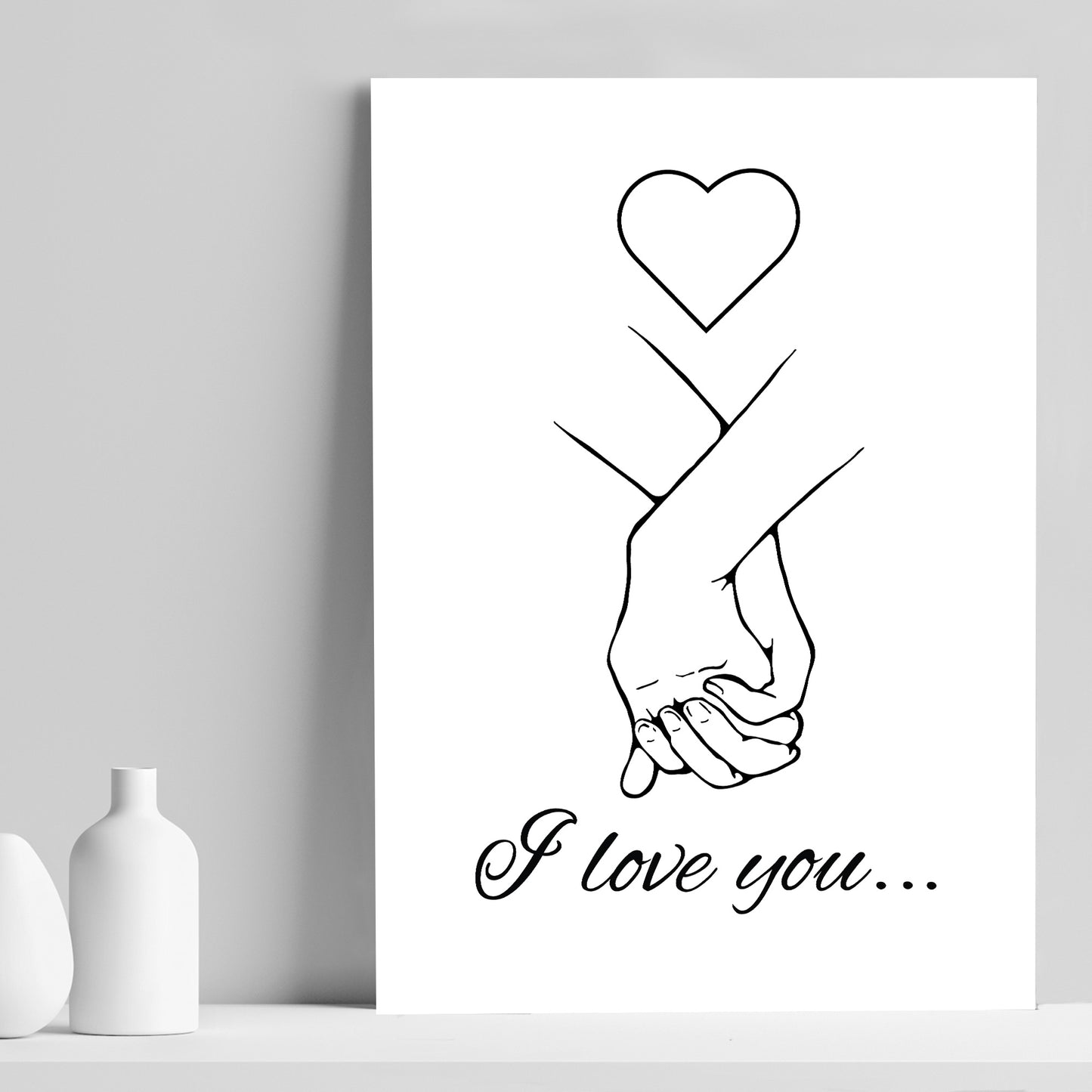 Gift For Husband Wife Boyfriend Girlfriend I Love You Print