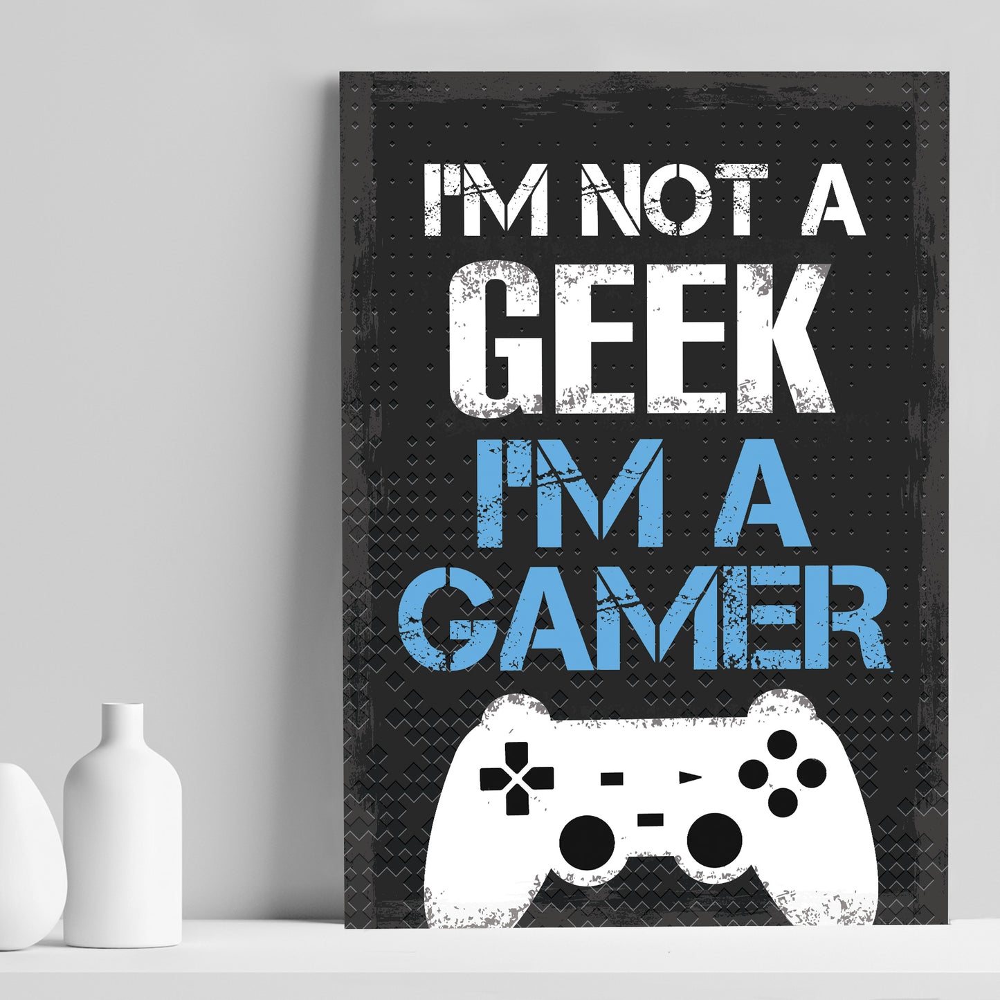 Not A Geek Funny Gamer Gift Gaming Sign For Boy Bedroom Wall Art