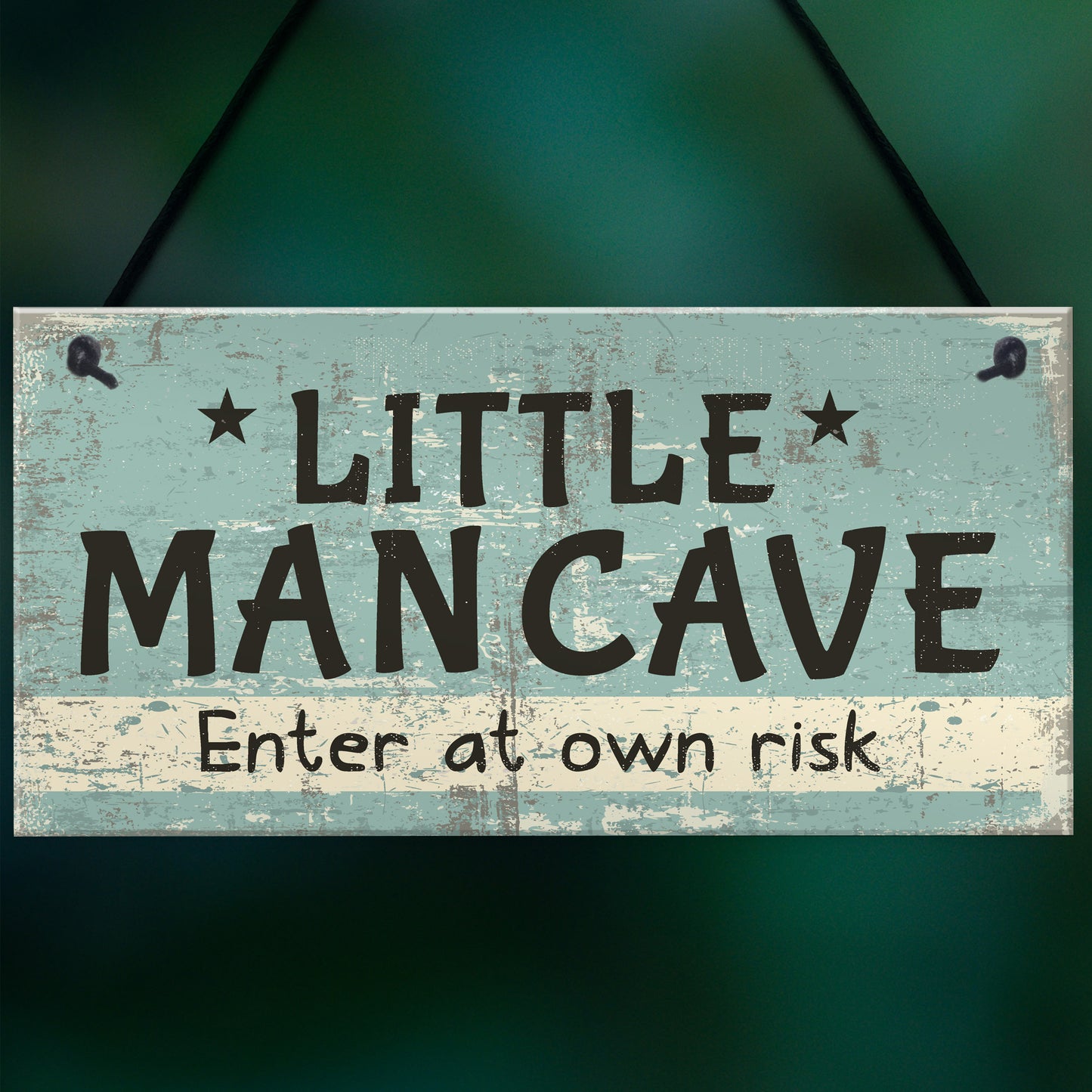 Man Cave Sign Hanging Door Bedroom Wall Plaque Shed Room